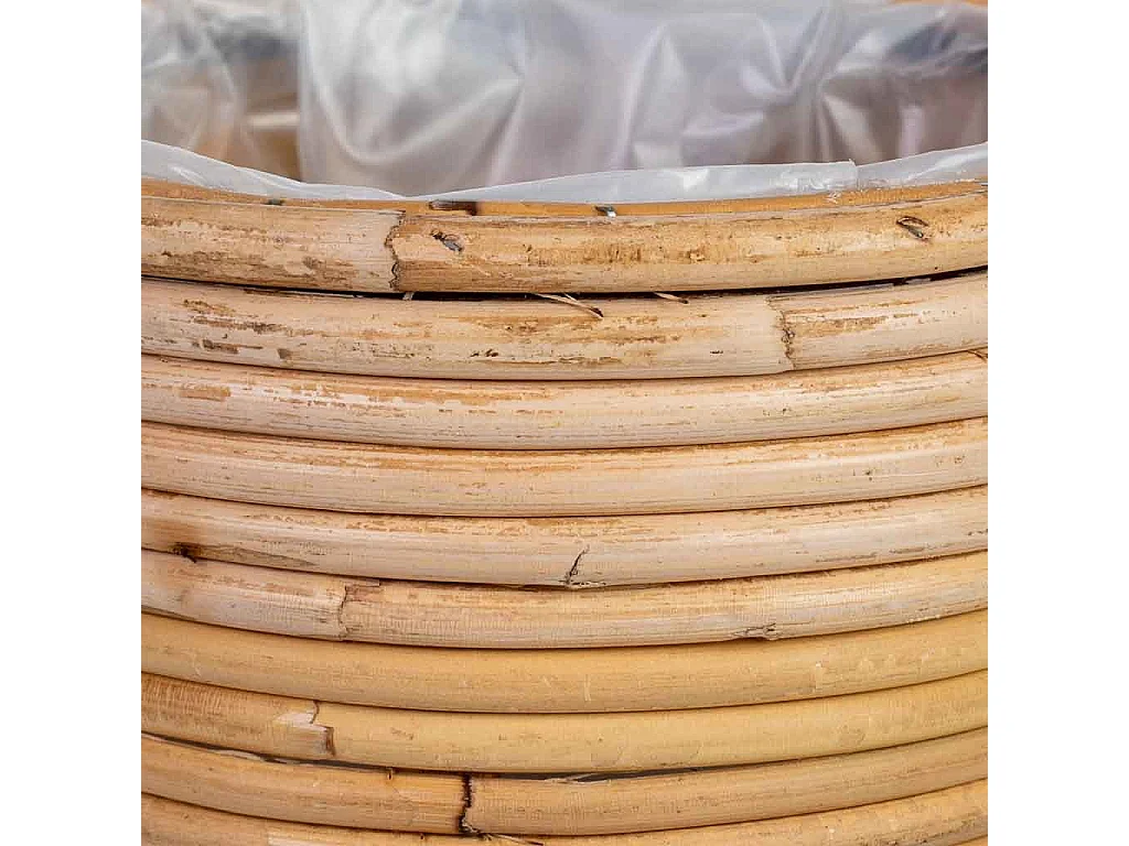 Cesto redondo em bambu 19x19x12h cm