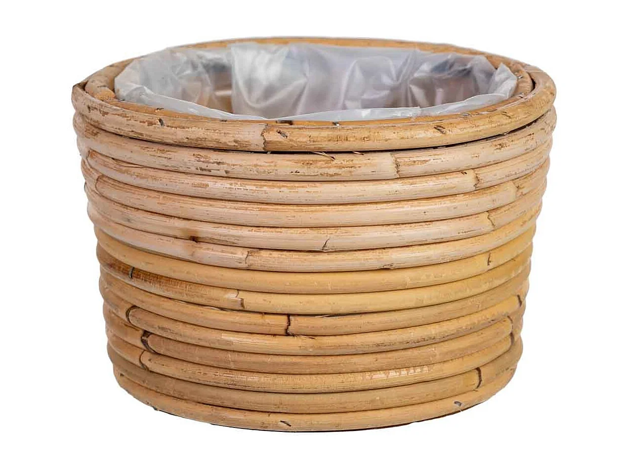 Cesto redondo em bambu 19x19x12h cm