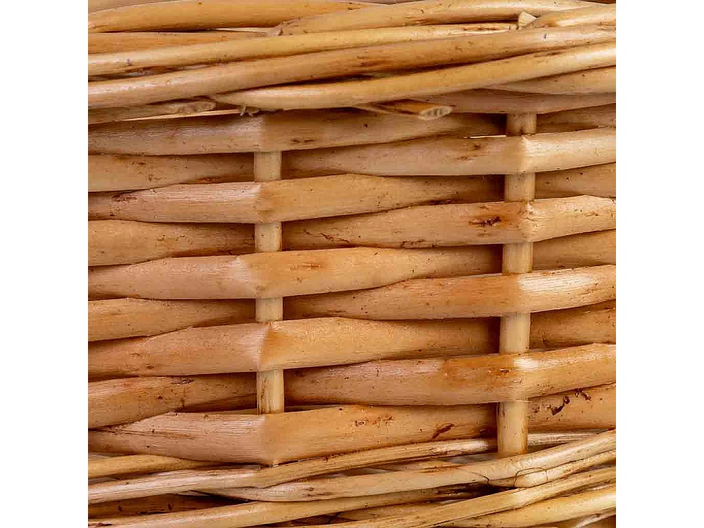 Panier rond en osier marron 29,5x29,5x9h cm