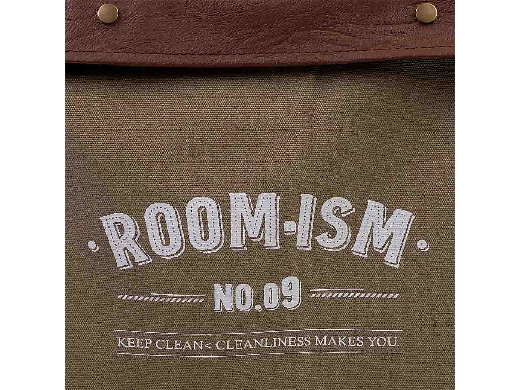 Panier de rangement en métal et tissu 38x26x36h cm