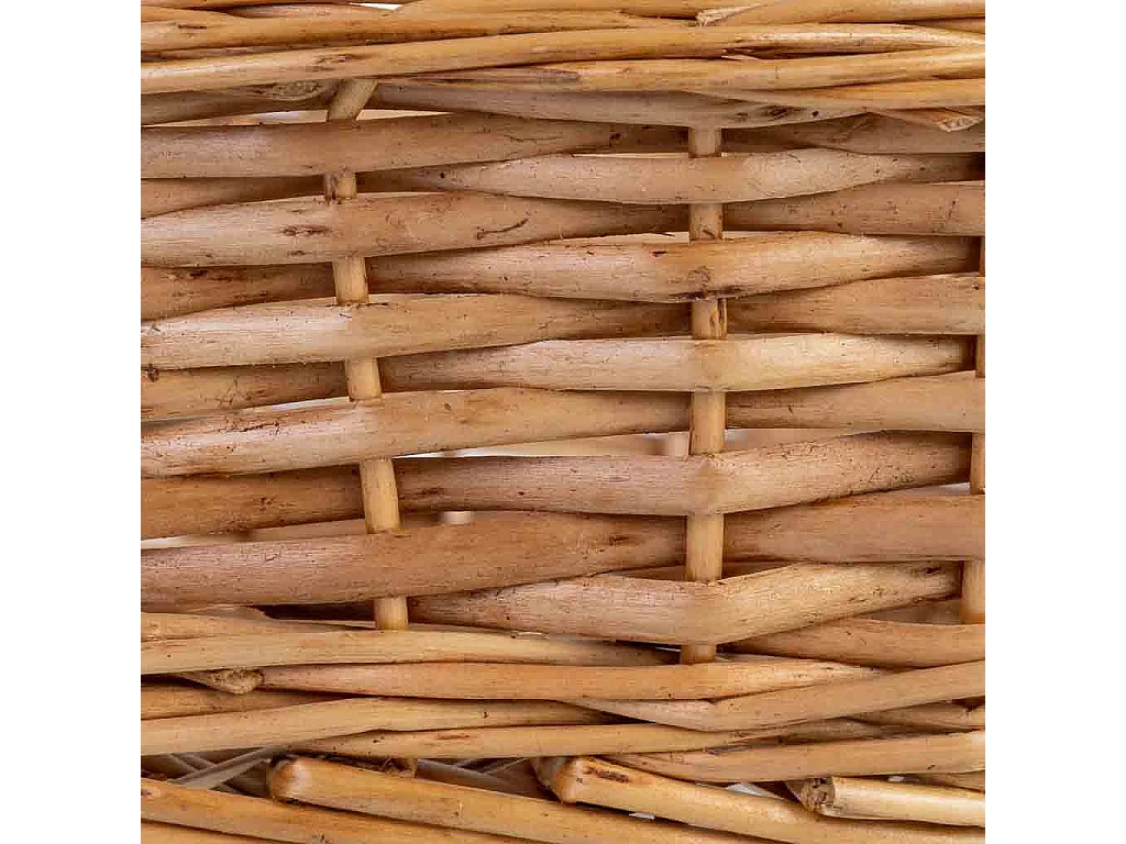 Panier ovale en osier marron 34x28x9,5h cm