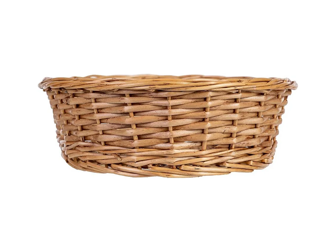 Panier ovale en osier marron 34x28x9,5h cm
