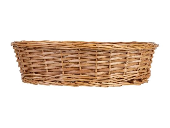 vente unique Panier ovale en osier marron 34x28x9 5h cm