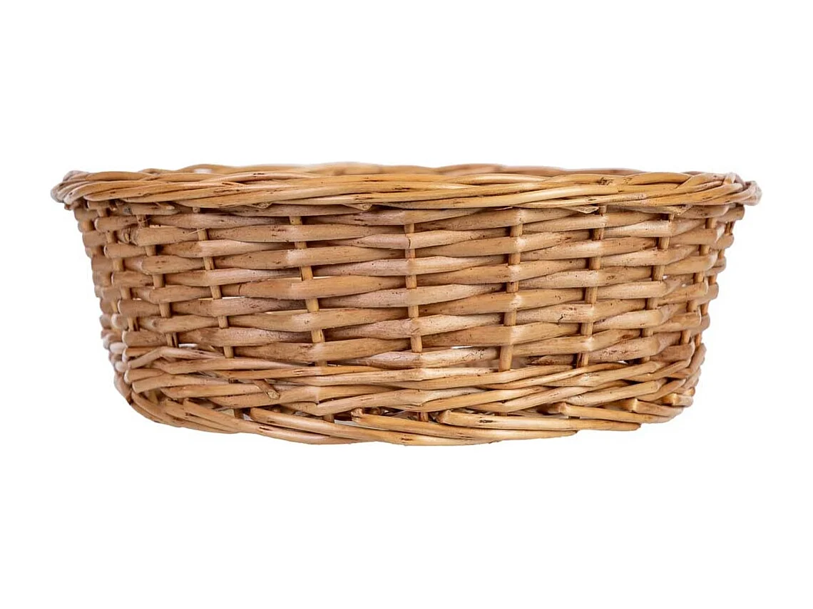 Cesto oval em vime castanho 34x28x9,5h cm