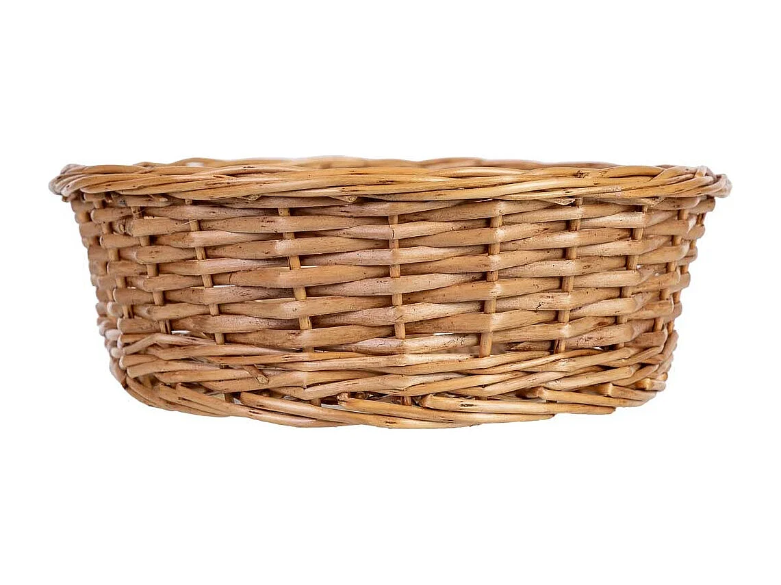 Cesto oval em vime castanho 34x28x9,5h cm