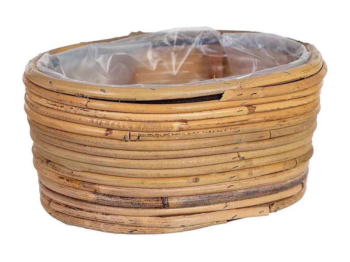 Cesto oval em bambu 25x19x11h cm