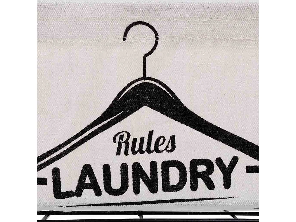 Panier de rangement en métal et tissu 30x18x14/23