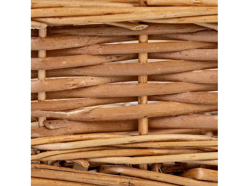 Panier rectangulaire en osier marron 26x18,5x8h cm