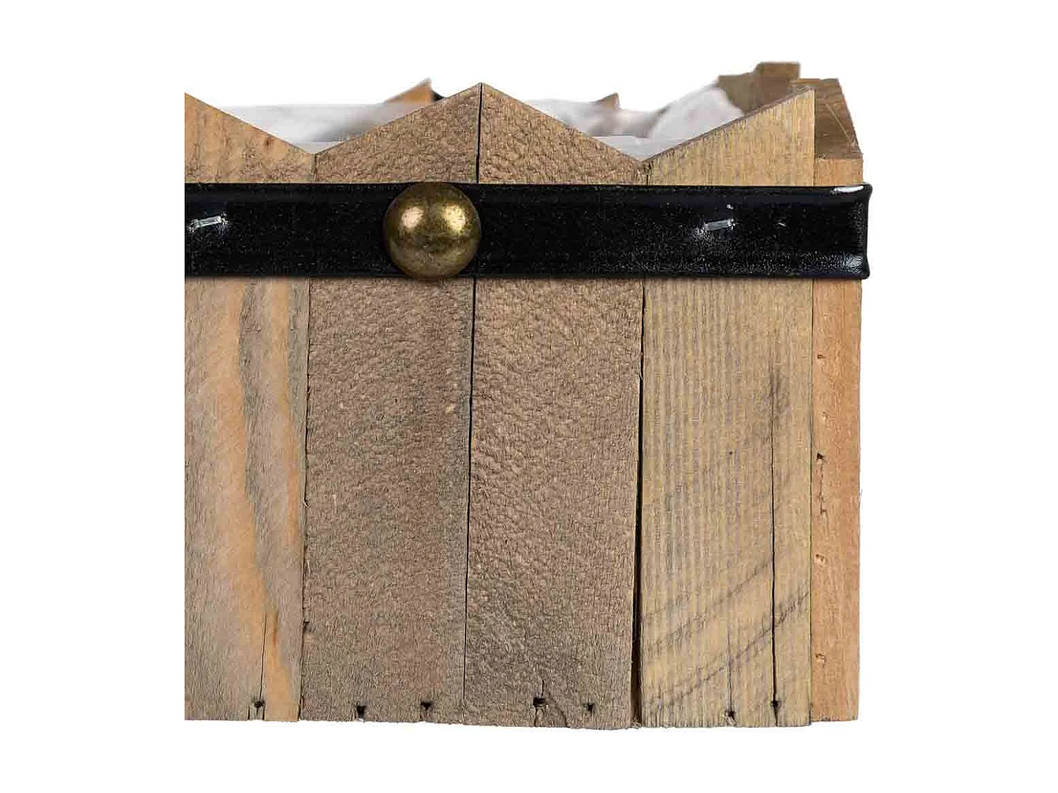 Cesto rectangular de madera azul 24x15x9/10.5h cm