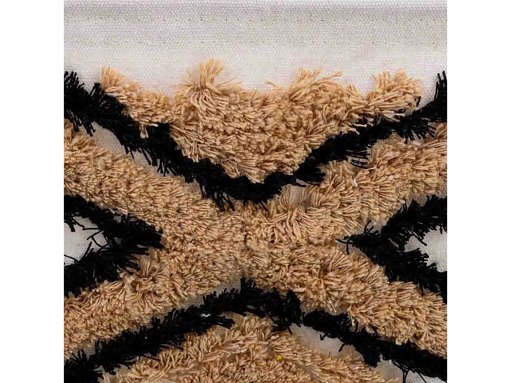 Panier de rangement en métal et tissu 31x18x17/23h cm