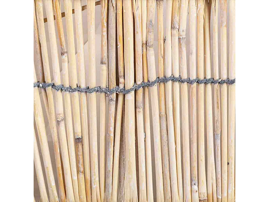 Cesto oval em bambu castanho 28x19x14h cm