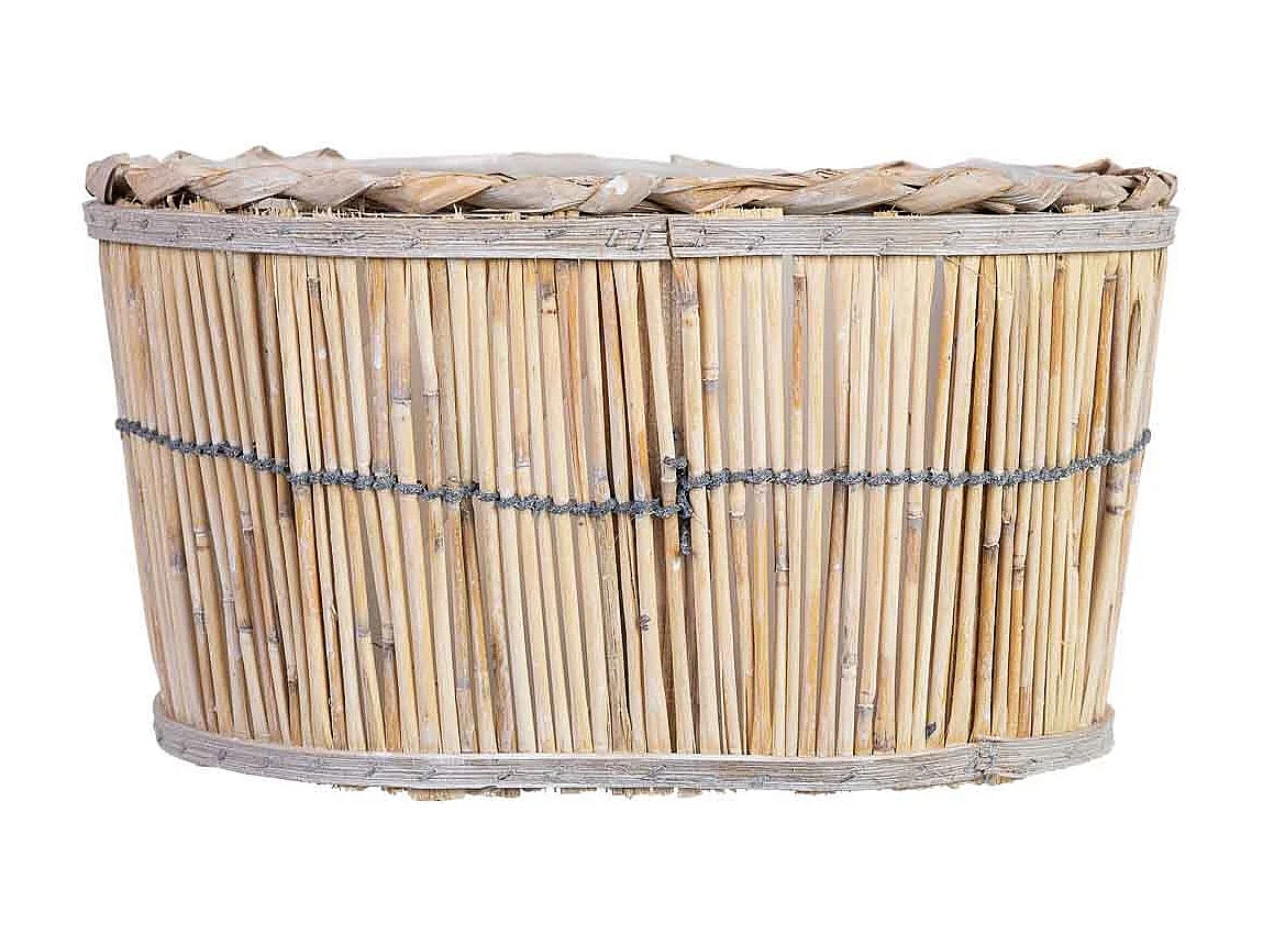 Cesto ovale in bambù marrone 28x19x14h cm