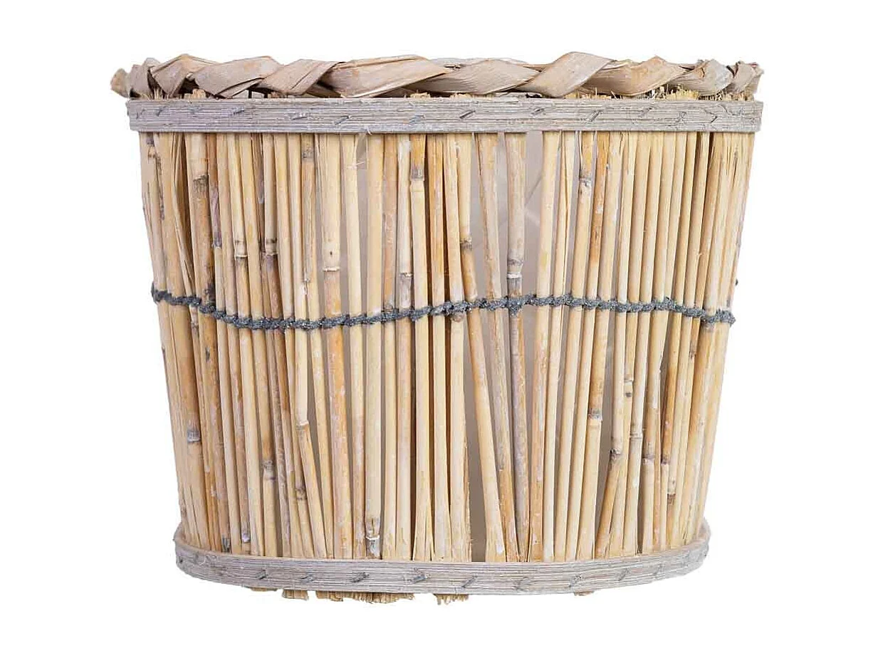 Cesto ovale in bambù marrone 28x19x14h cm