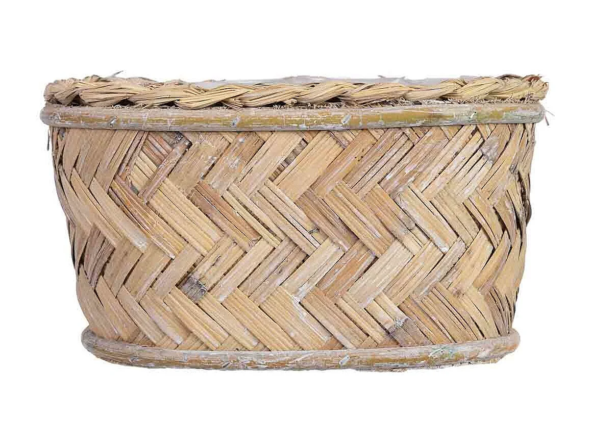 Cesto ovalado marrón 24x13x12h cm