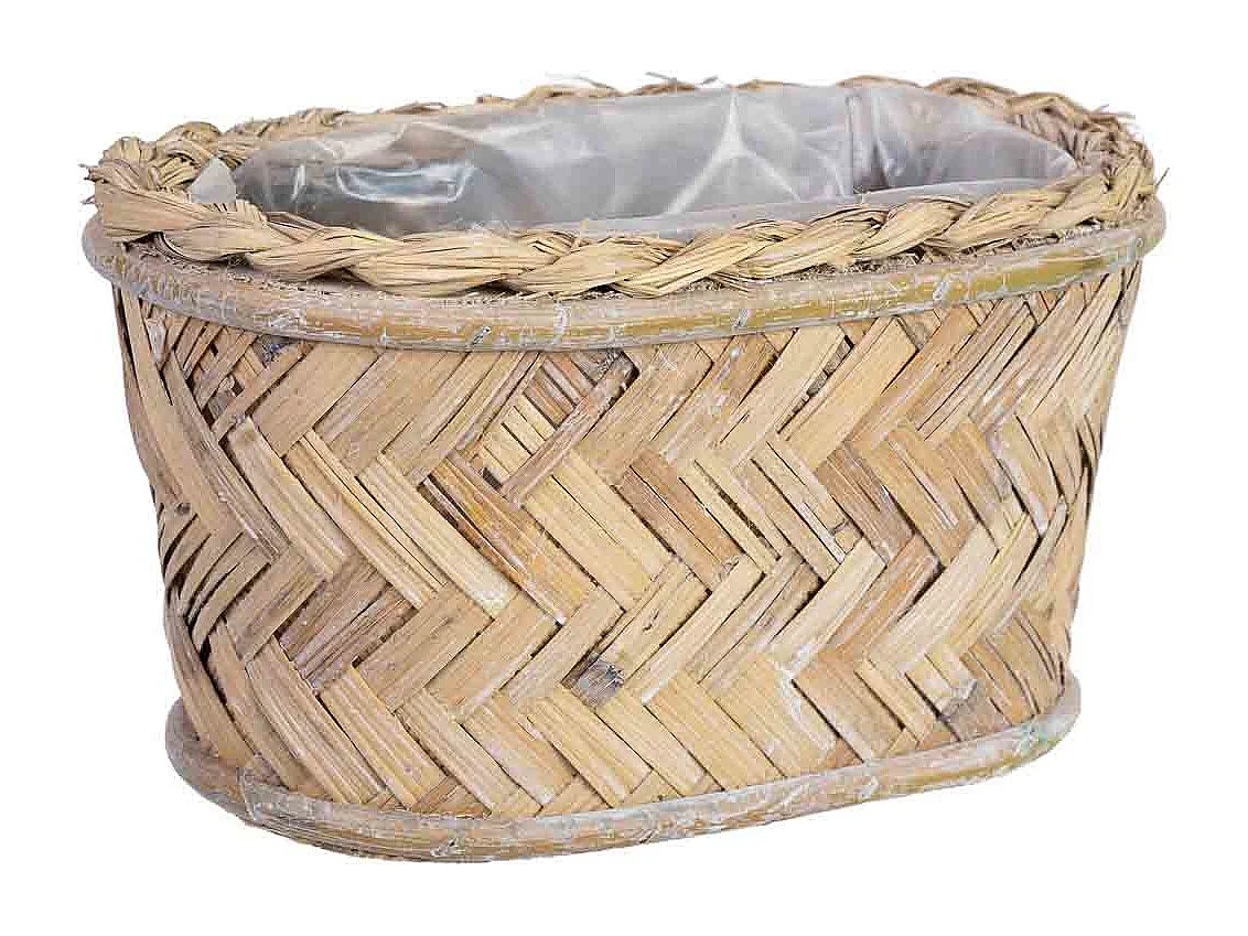 Brauner ovaler Korb 24x13x12h cm