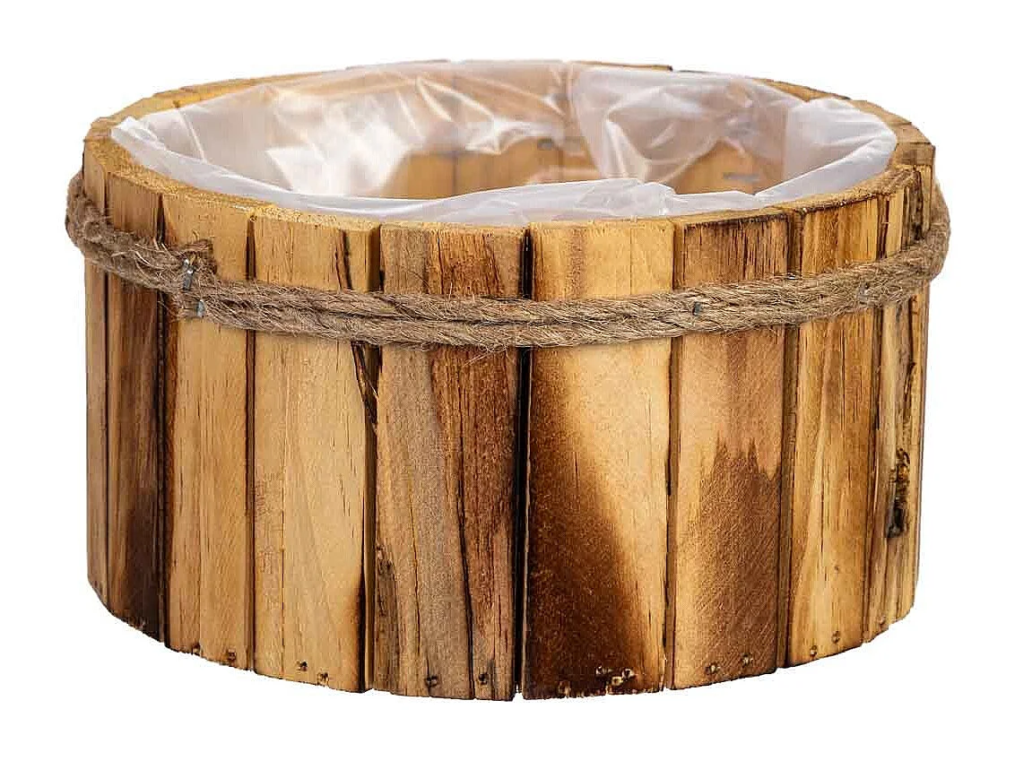 Panier rond en bois 19x19x10h cm