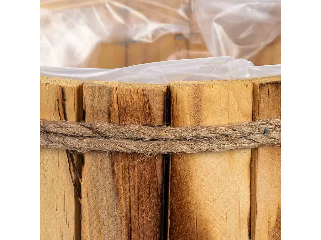 Panier rond en bois 19x19x10h cm