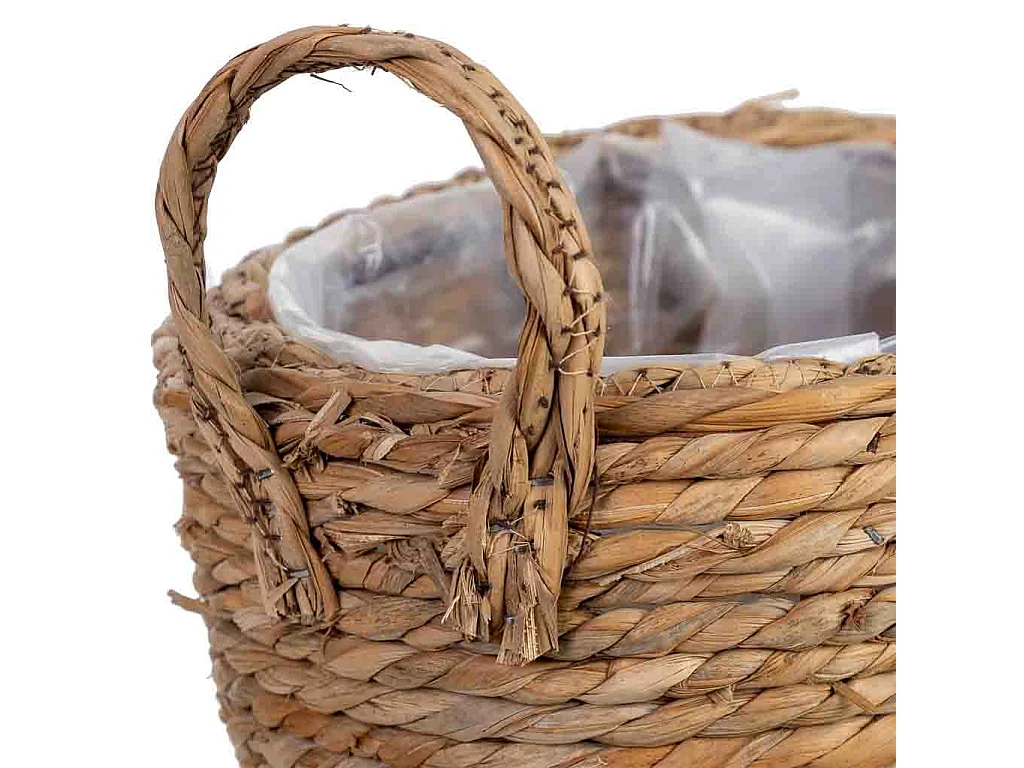 Panier ovale en corde avec anses 31x21x13h cm