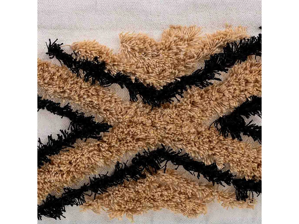 Panier de rangement en métal et tissu 36x23x19/26h cm