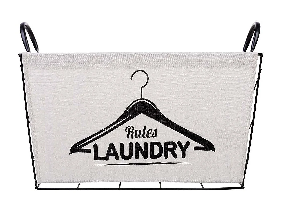 Metal and fabric storage basket