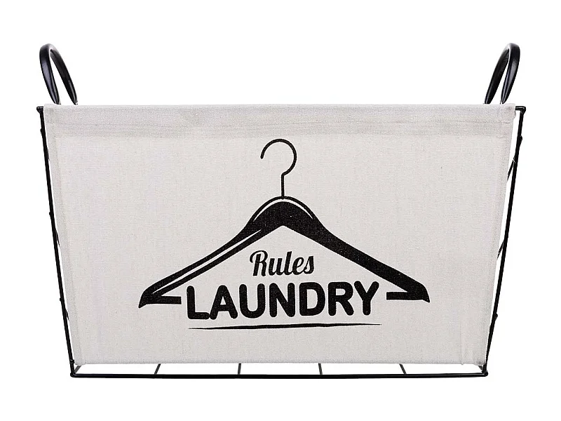 Cesto de almacenamiento metal y tela