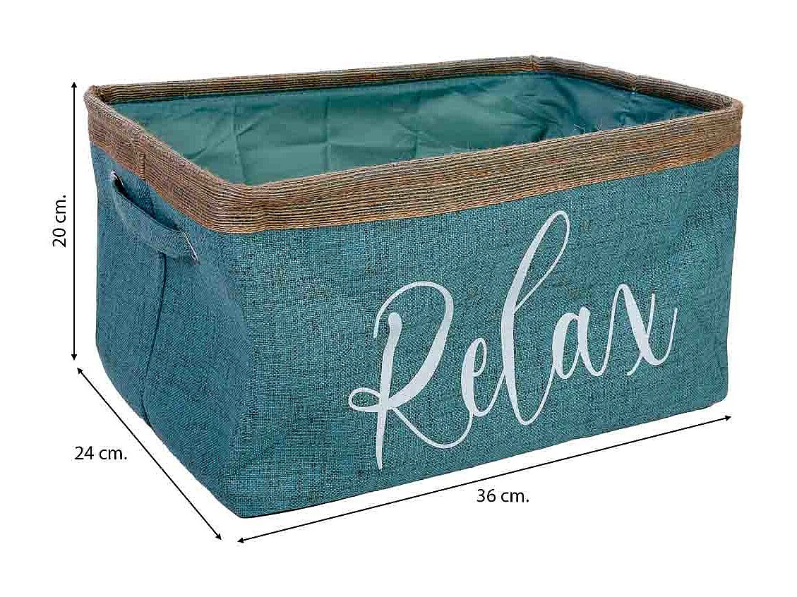 Panier de rangement en tissu 36x24x20