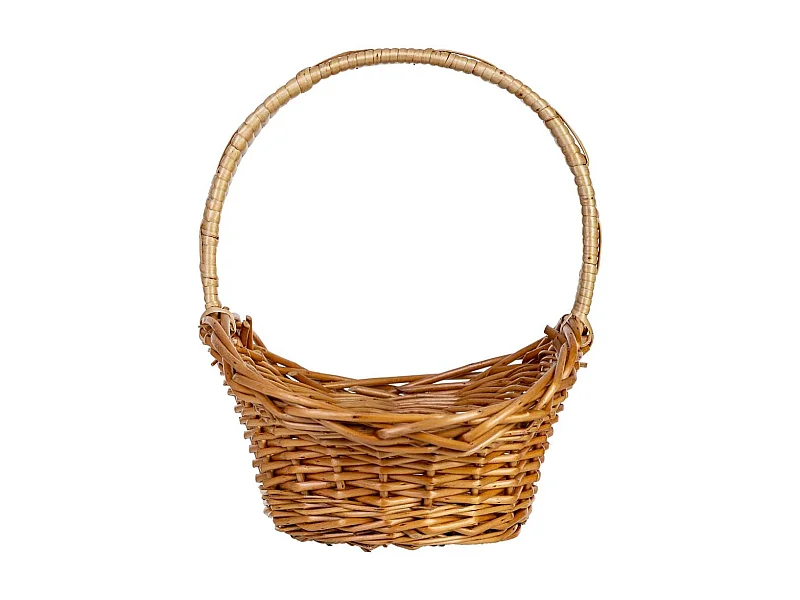 Cesto em vime castanho 24x18x8/11/22h cm