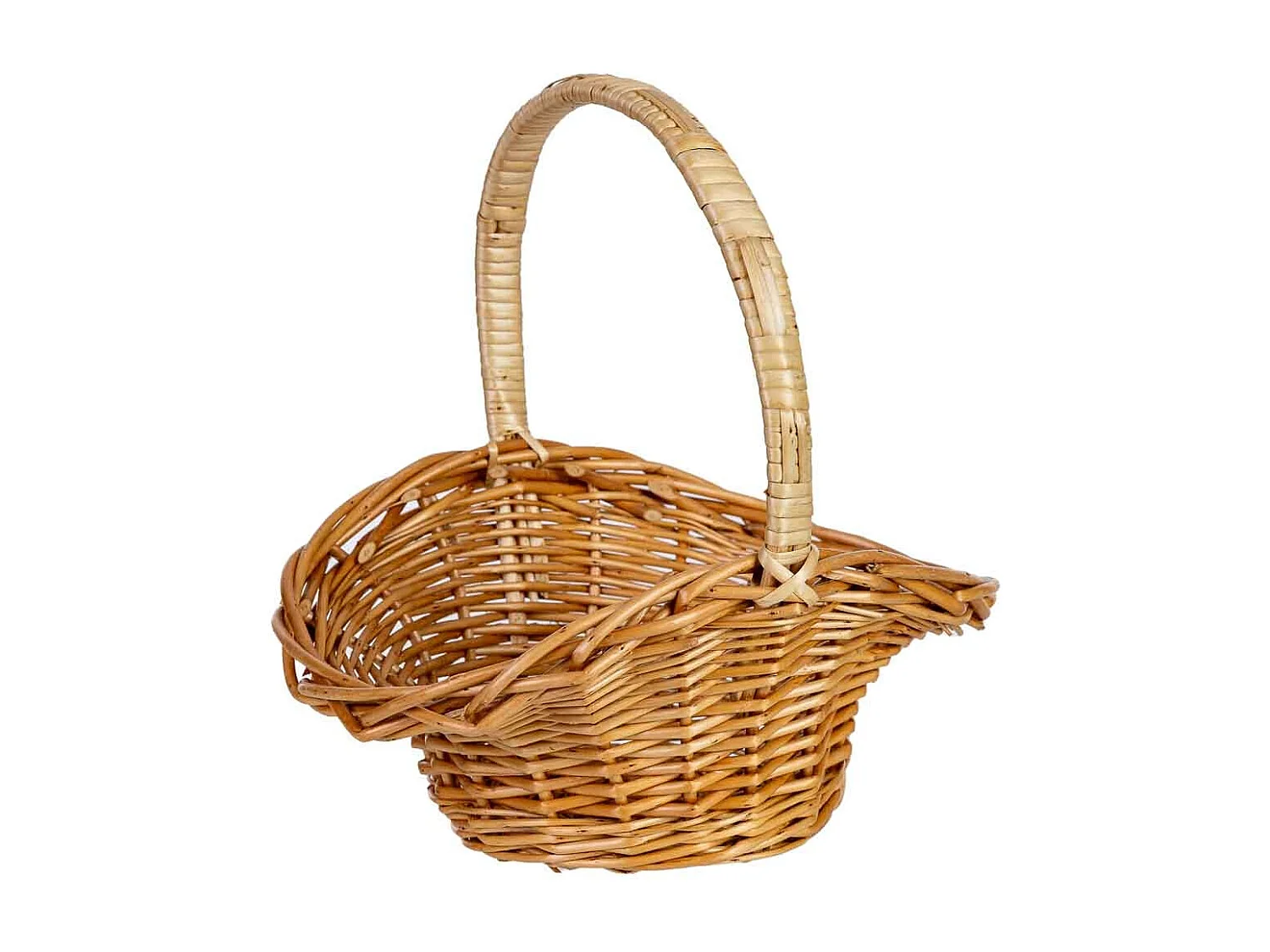 Panier en osier marron 24x18x8/11/22h cm