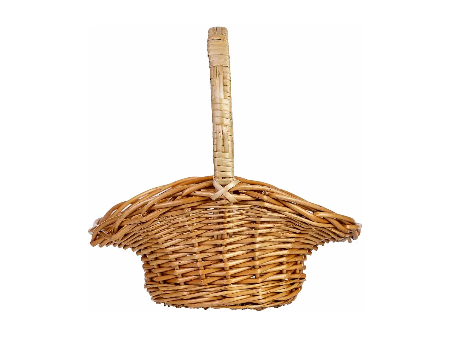 Panier en osier marron 24x18x8/11/22h cm