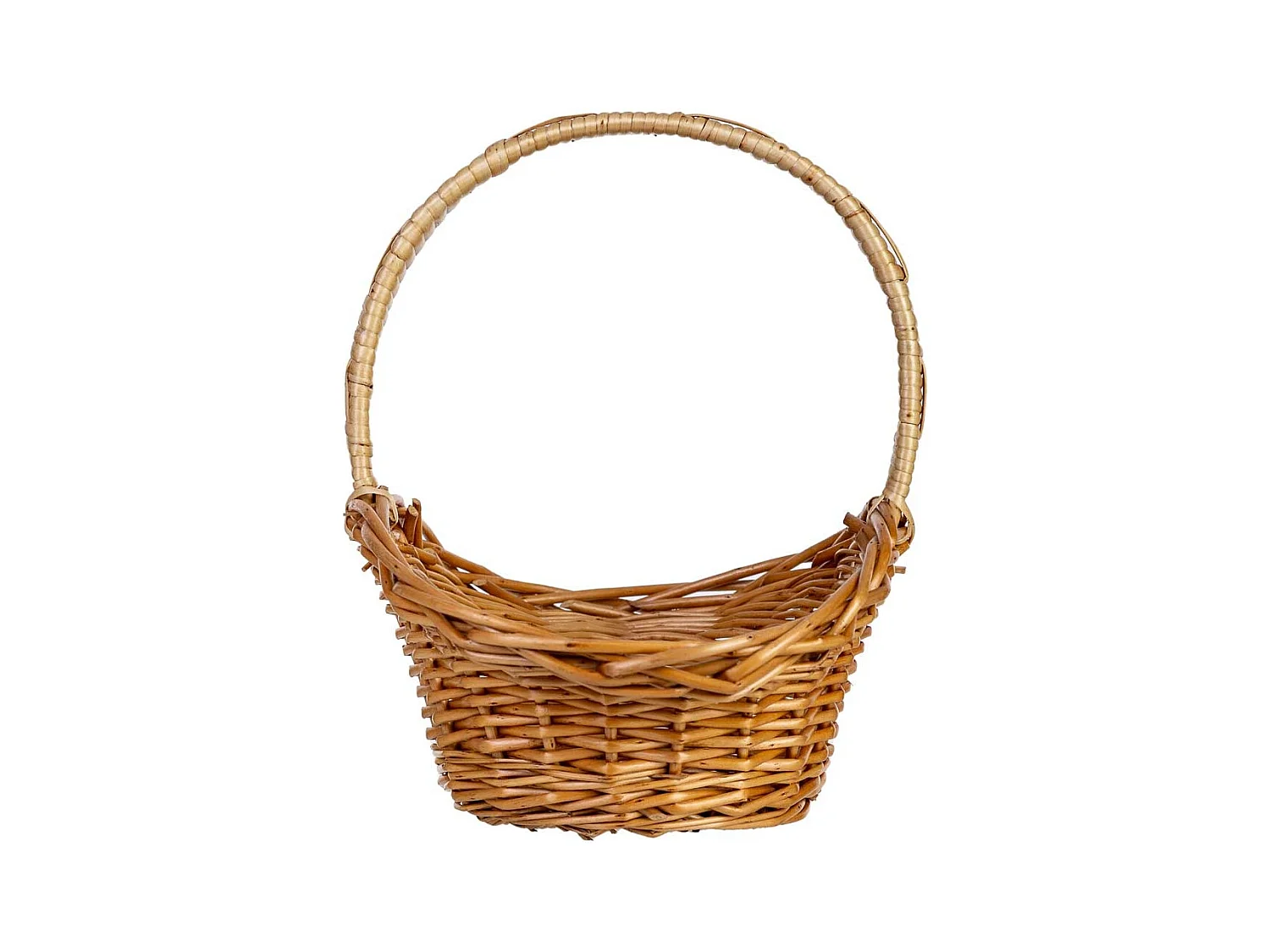 Cesto em vime castanho 24x18x8/11/22h cm