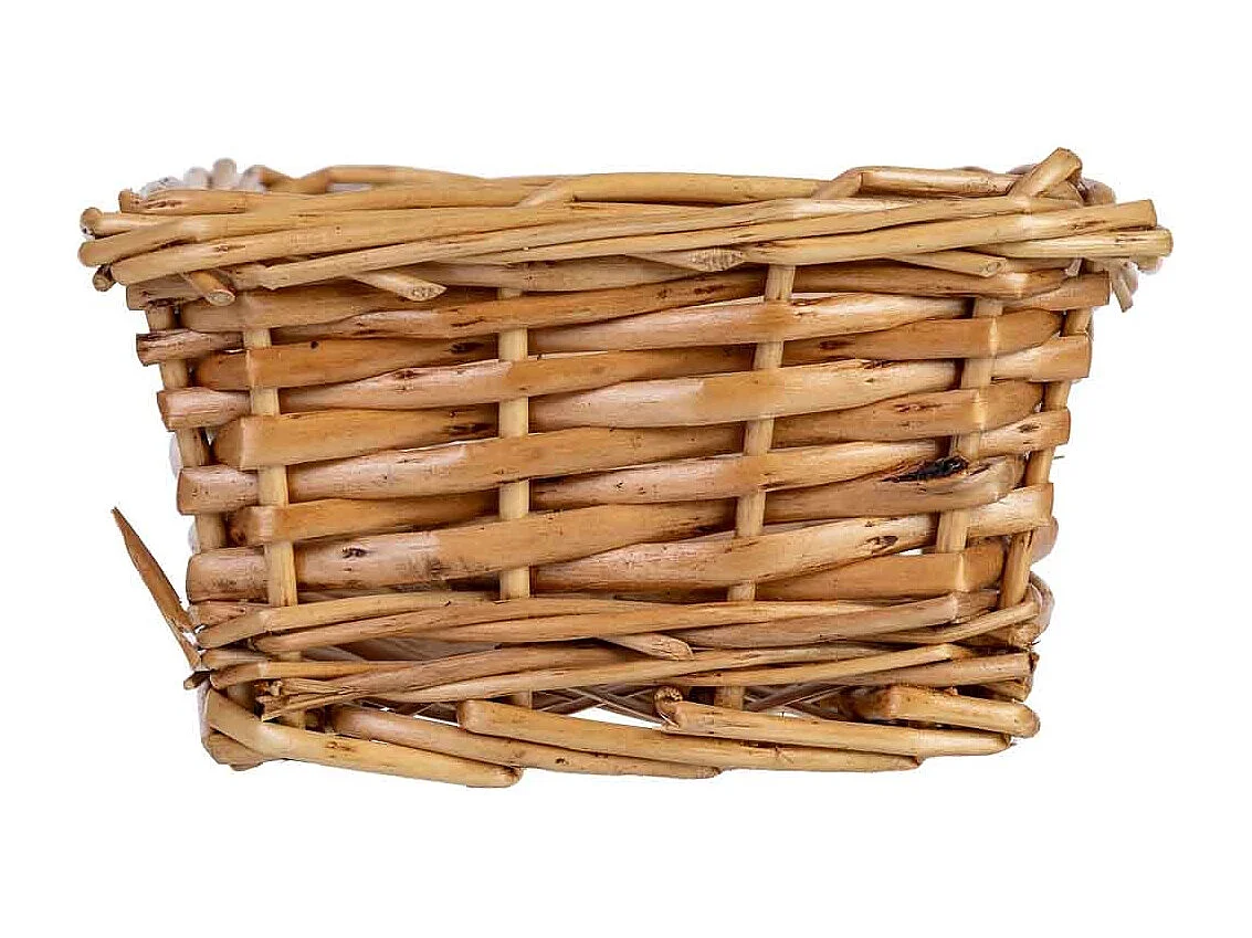 Panier rectangulaire en osier marron 20,5x13,5x7,5h cm