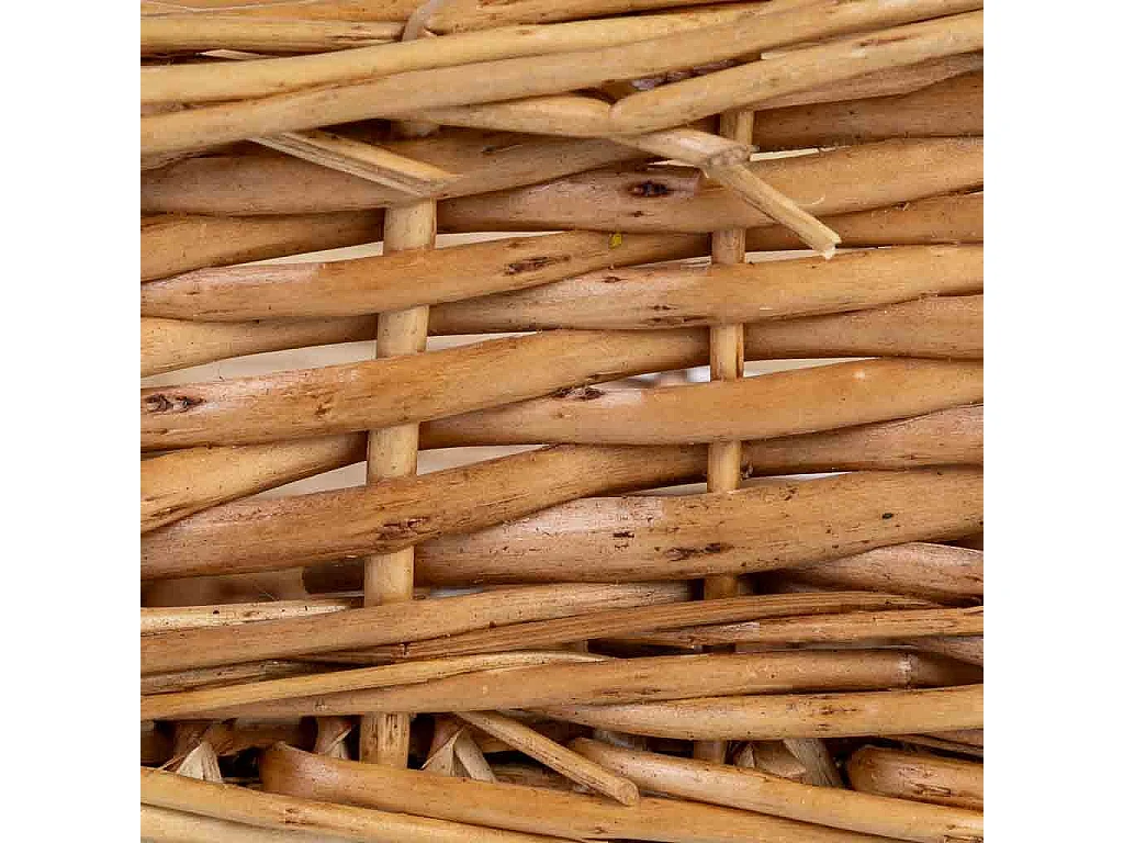 Cesto retangular em vime castanho 20,5x13,5x7,5h cm