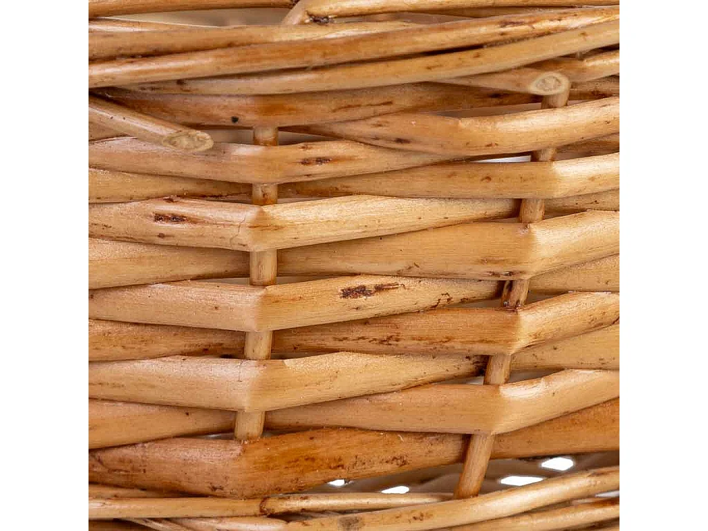 Panier rond en osier marron 24x24x7,5h cm