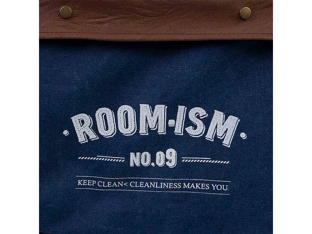 Panier de rangement en métal et tissu 38x26x36h cm