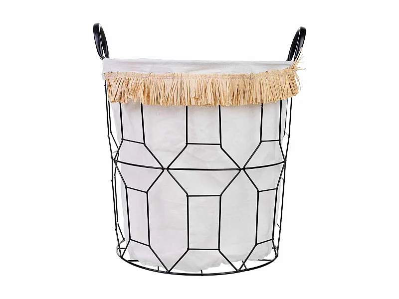 Metal and fabric storage basket