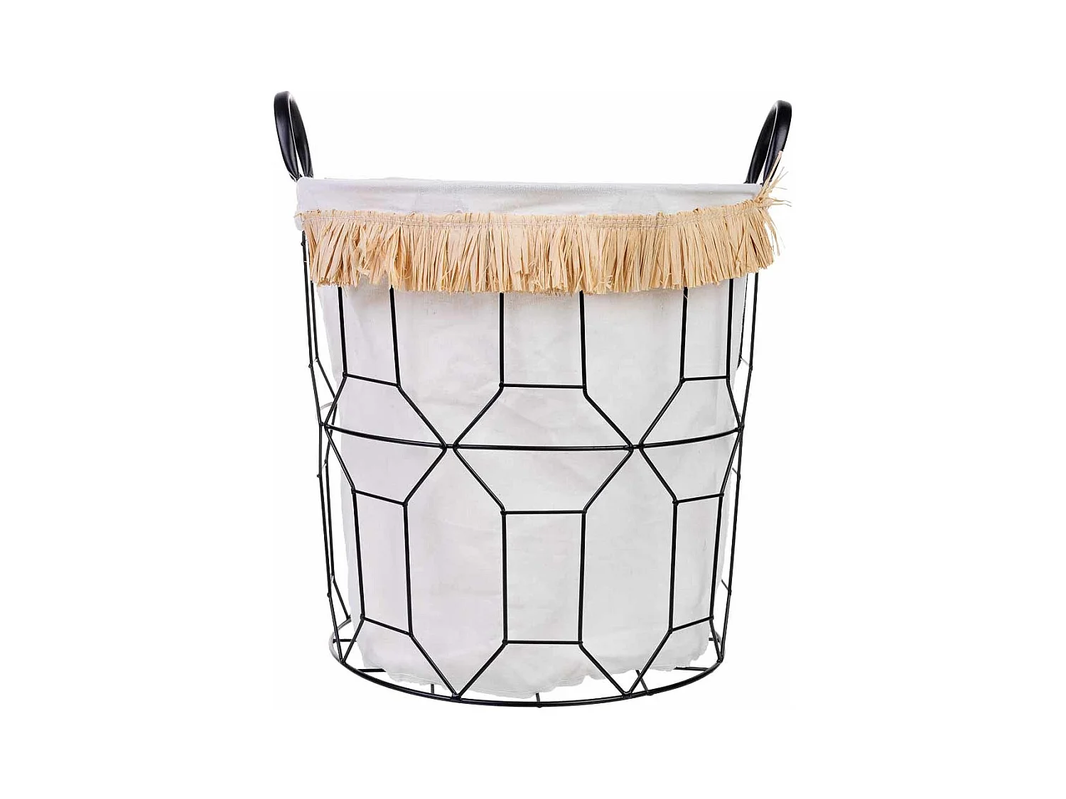 Metal and fabric storage basket