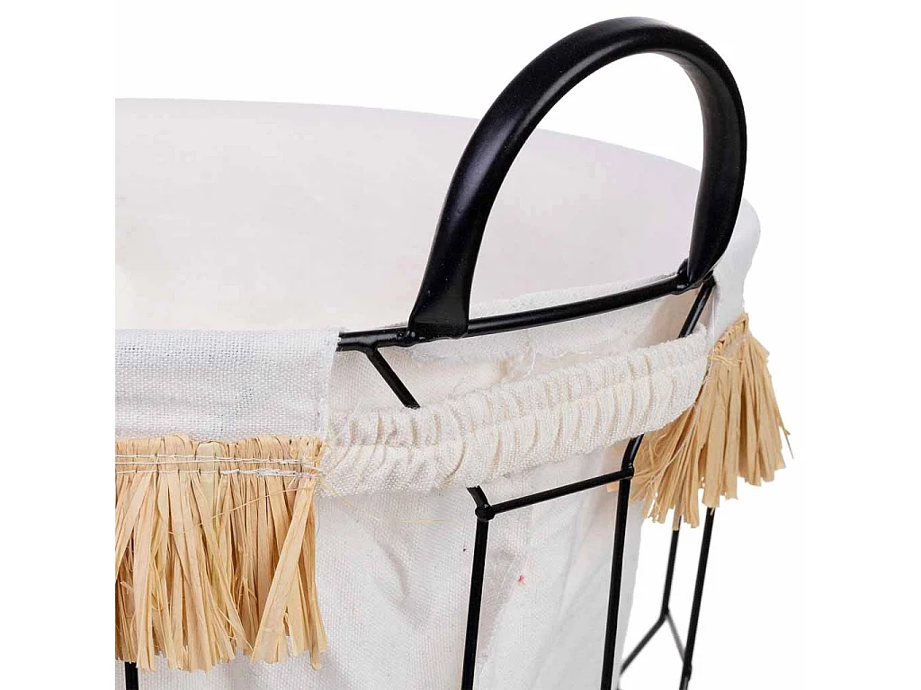 Metal and fabric storage basket