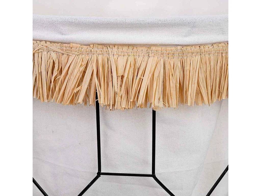 Metal and fabric storage basket