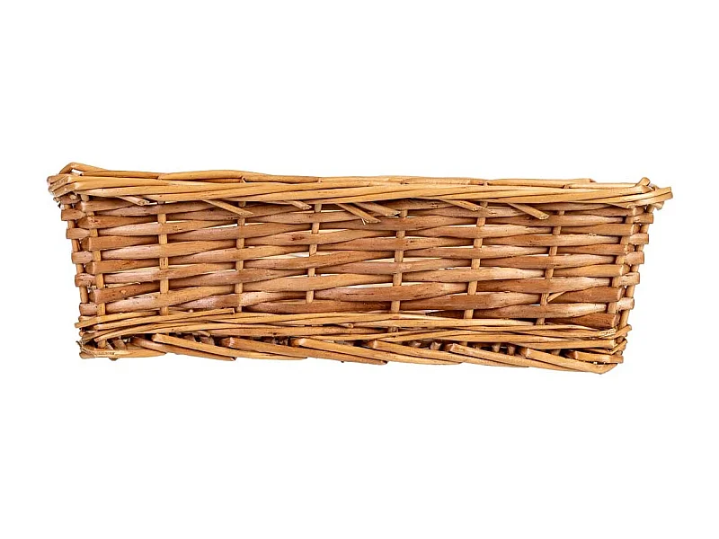 Panier rectangulaire en osier marron 31x23x8,5h cm