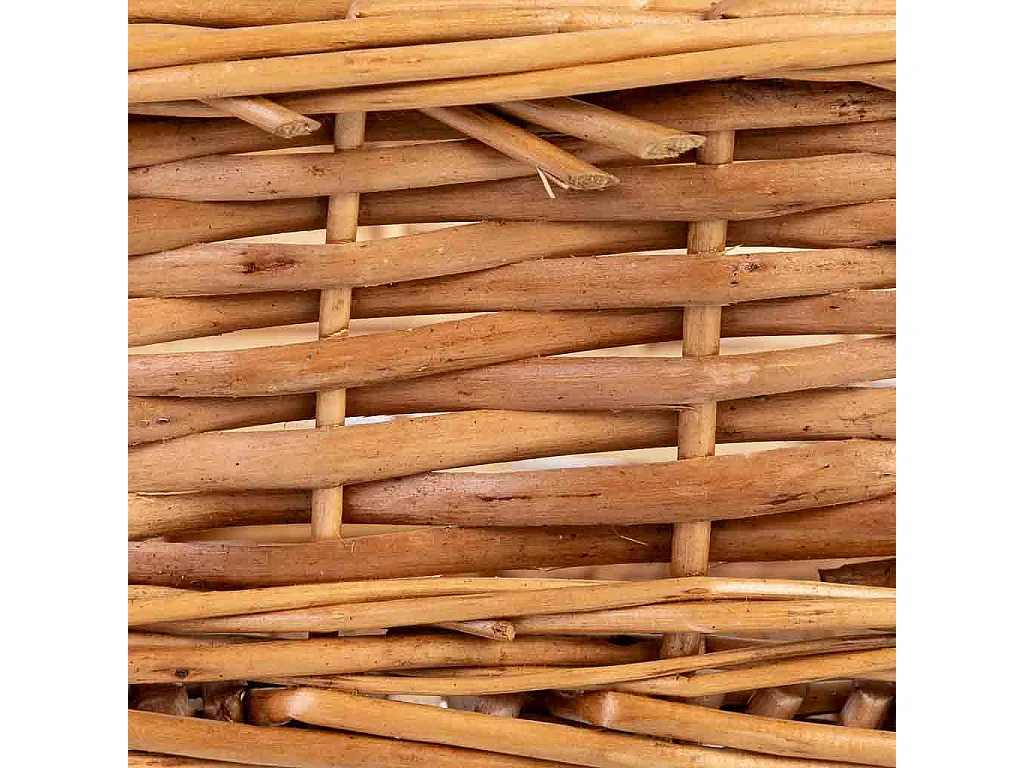 Panier rectangulaire en osier marron 31x23x8,5h cm