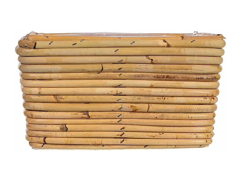 Panier rectangulaire en bambou 22x16x12h cm