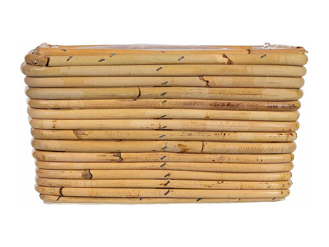 Cesto rectangular de bambú 22x16x12h cm