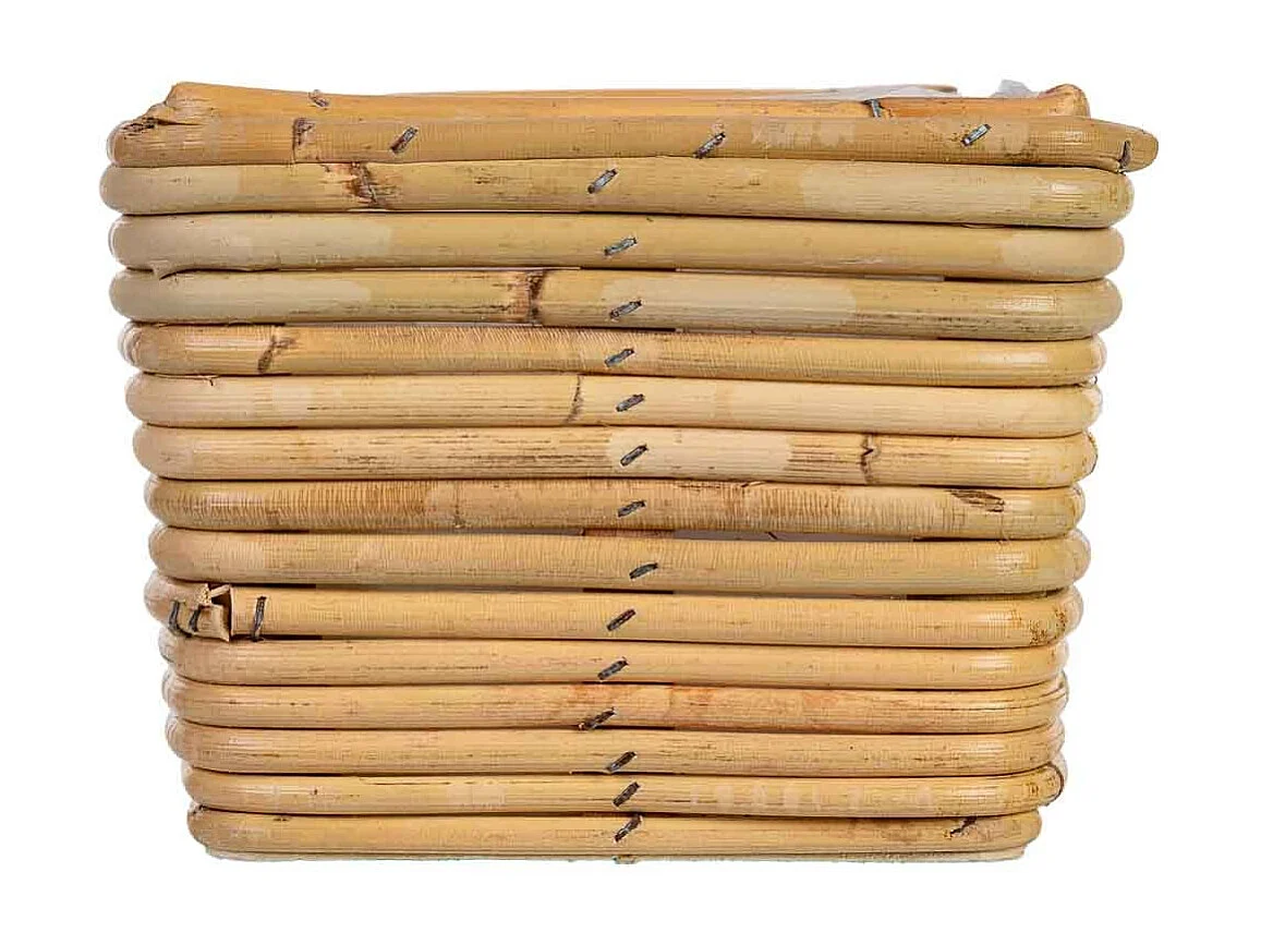 Cesto retangular em bambu 22x16x12h cm