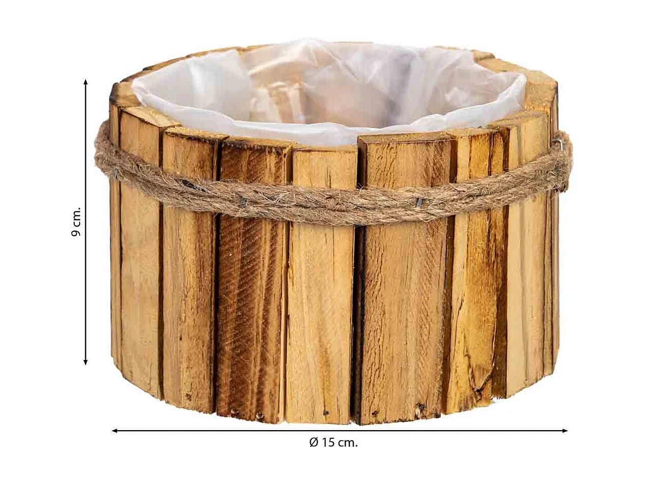 Runder Holzkorb 15x15x9h cm