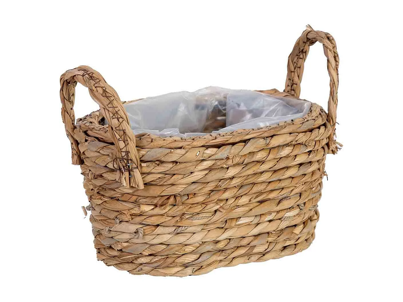 Panier ovale en corde avec anses 24x15x12h cm