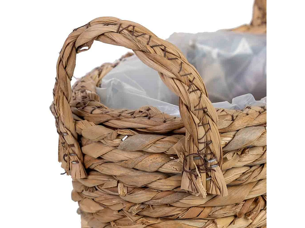 Panier ovale en corde avec anses 24x15x12h cm