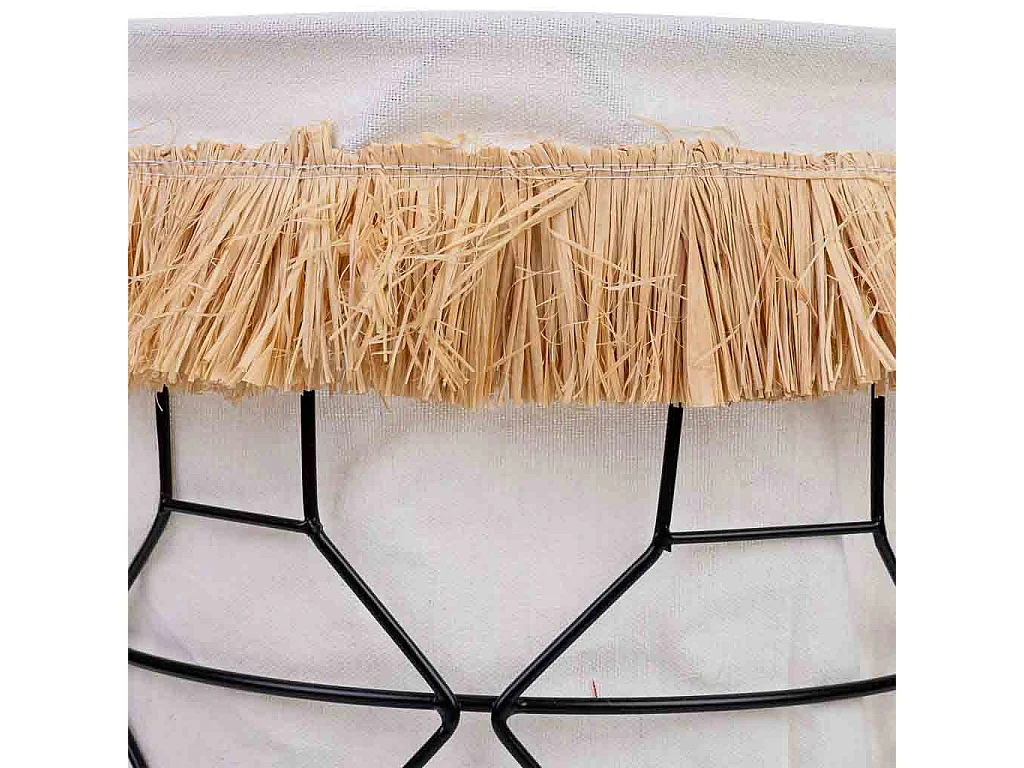 Panier de rangement en métal et tissu D26x28/35