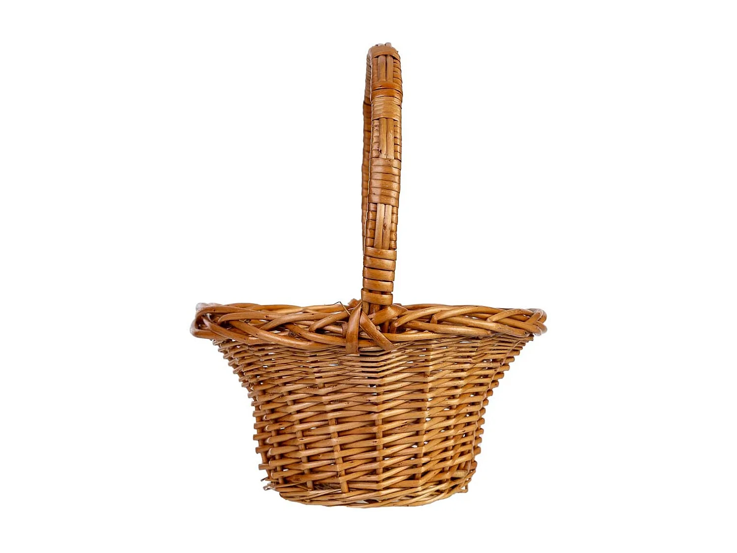 Panier en osier marron 21x21x11/26h cm