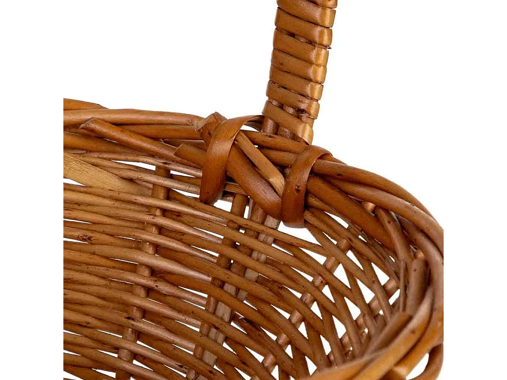 Panier en osier marron 21x21x11/26h cm