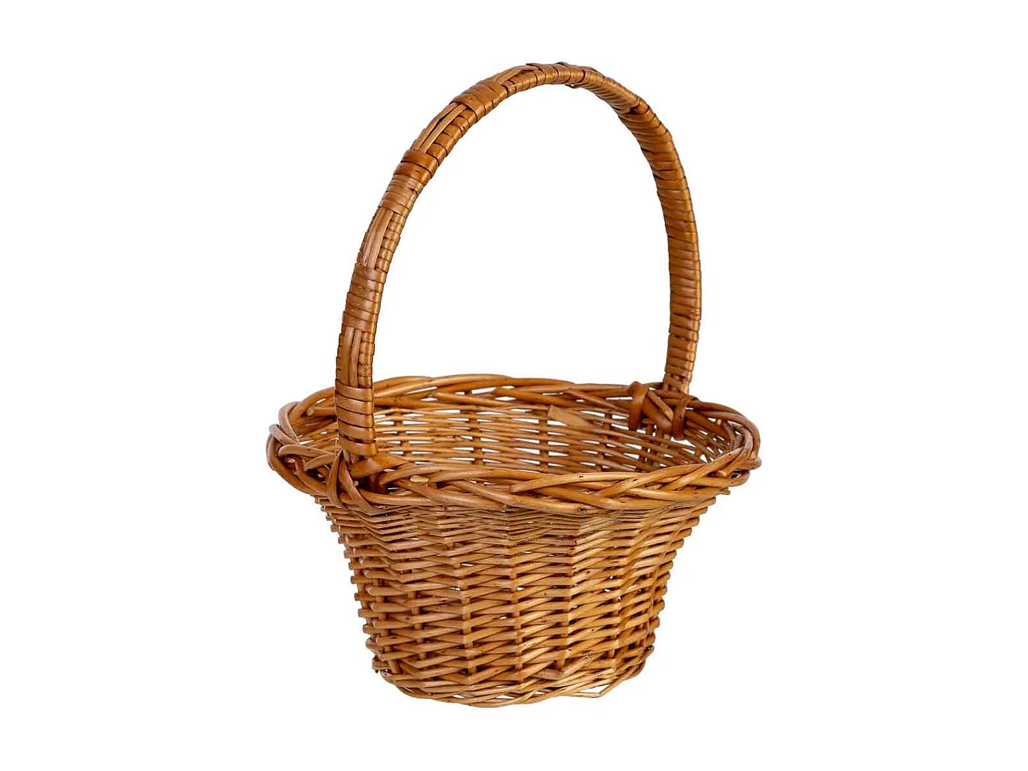 Cesto in vimini marrone 21x21x11/26h cm